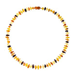 Barnsteen ketting volwassenen - multi 4-kleuren (45 cm)